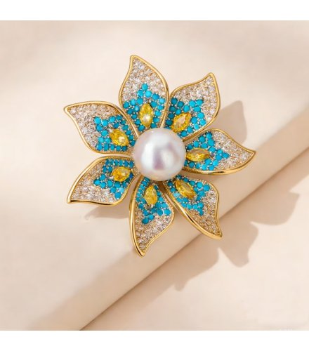 XSB287 - Luxury Flower Pearl Brooch